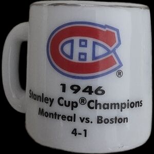 1946 Stanley Cup Champions White Ceramic Mini Mug